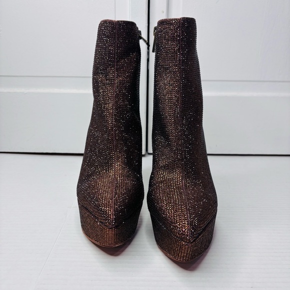 JESSICA SIMPSON Odeda 2 Bronze Pointed Toe Stiletto Boots Size 8 - Picture 4 of 10